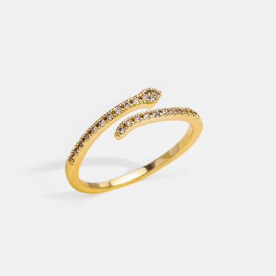 14K Gold Crystal Snake Rings - Beautiful Earth Boutique