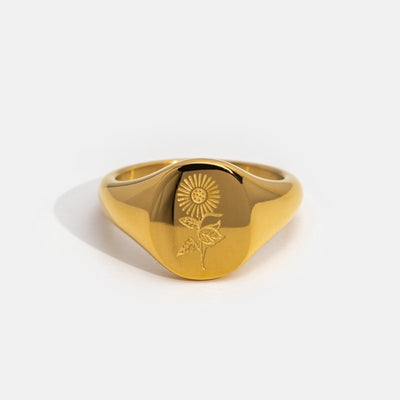 18K Gold Sunflower Ring - Beautiful Earth Boutique