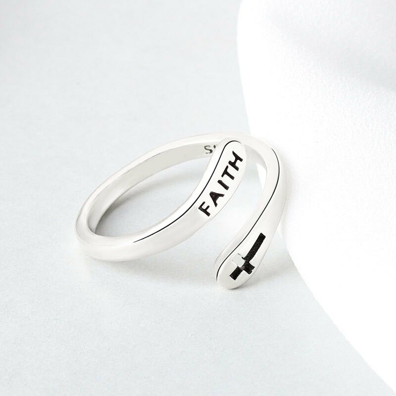 925 Sterling Silver Faith Ring - Beautiful Earth Boutique