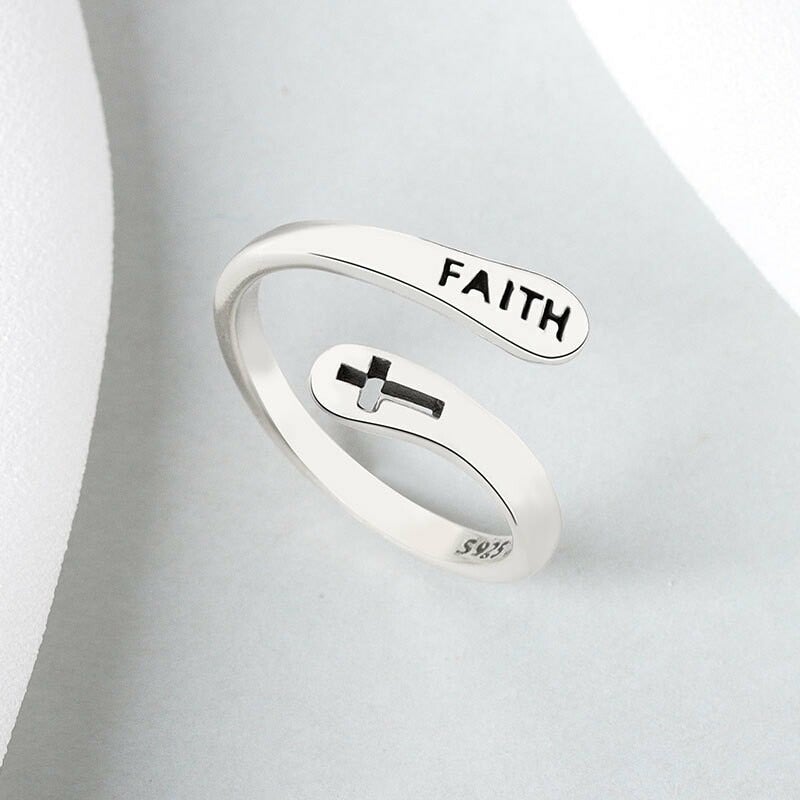 925 Sterling Silver Faith Ring - Beautiful Earth Boutique