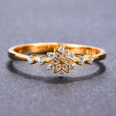 925 Sterling Silver Snowflake Ring - Beautiful Earth Boutique