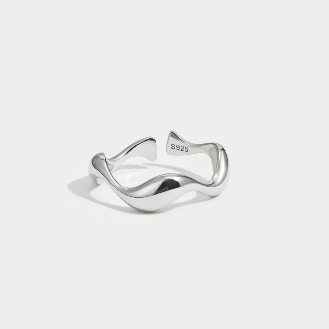 925 Sterling Silver Wave Ring - Beautiful Earth Boutique UK