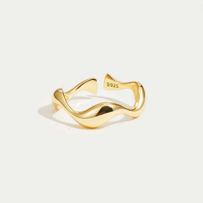 925 Sterling Silver Wave Ring - Beautiful Earth Boutique UK