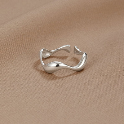 925 Sterling Silver Wave Ring - Beautiful Earth Boutique UK