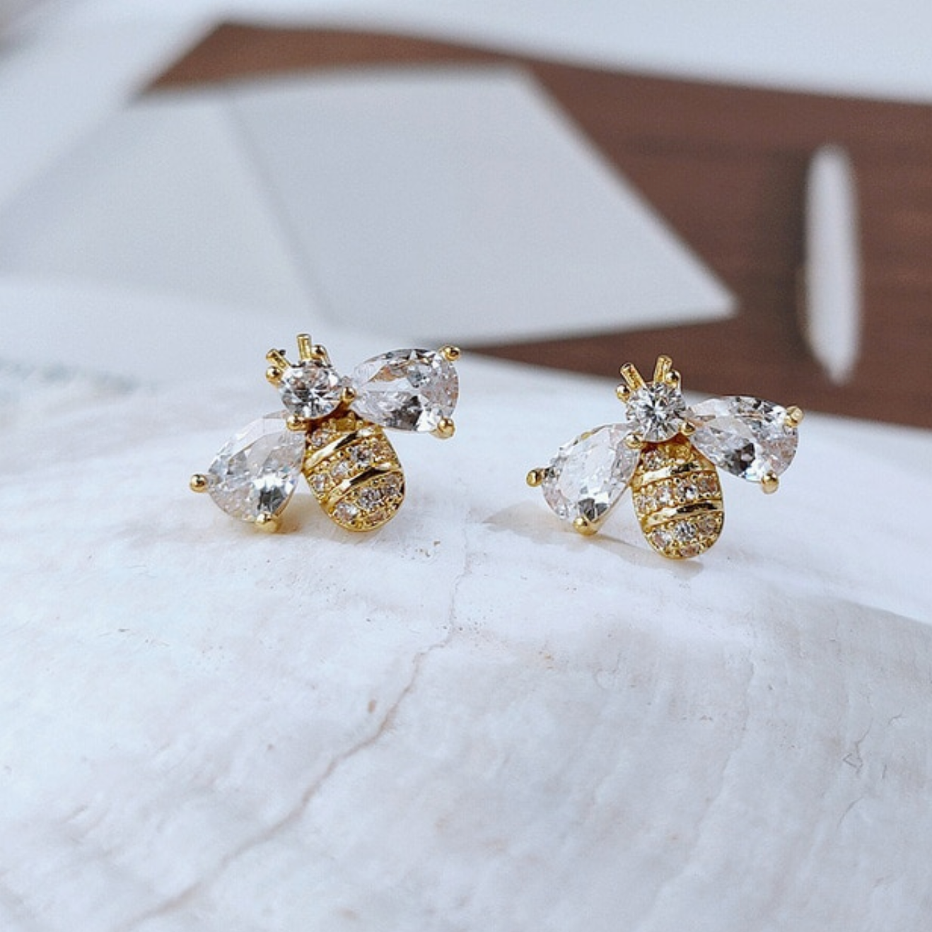 Crystal Bee Earrings