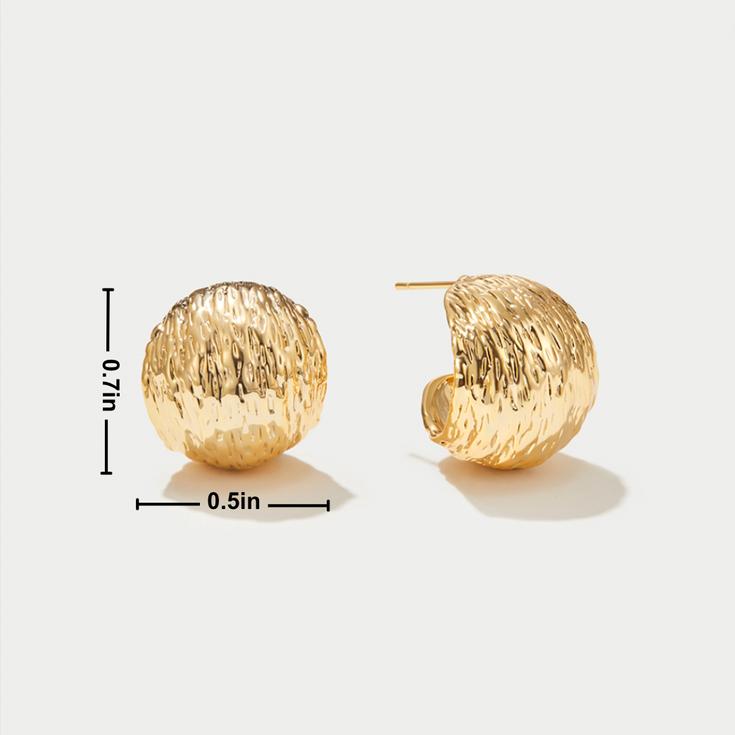 Chunky Gold Wave Earrings