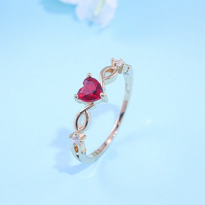 Aimee Crystal Heart Ring - Beautiful Earth Boutique