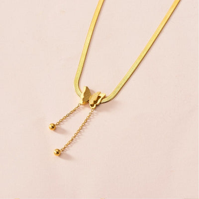 Amelie Gold Butterfly Necklace - Beautiful Earth Boutique