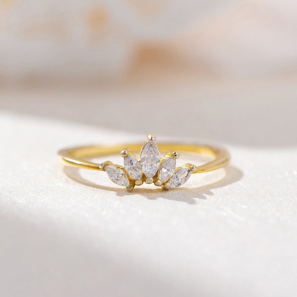 Athena Crystal Crown Ring - Beautiful Earth Boutique