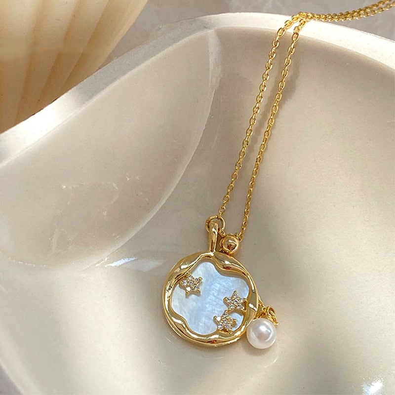 Athena Shell Pendant Necklace - Beautiful Earth Boutique