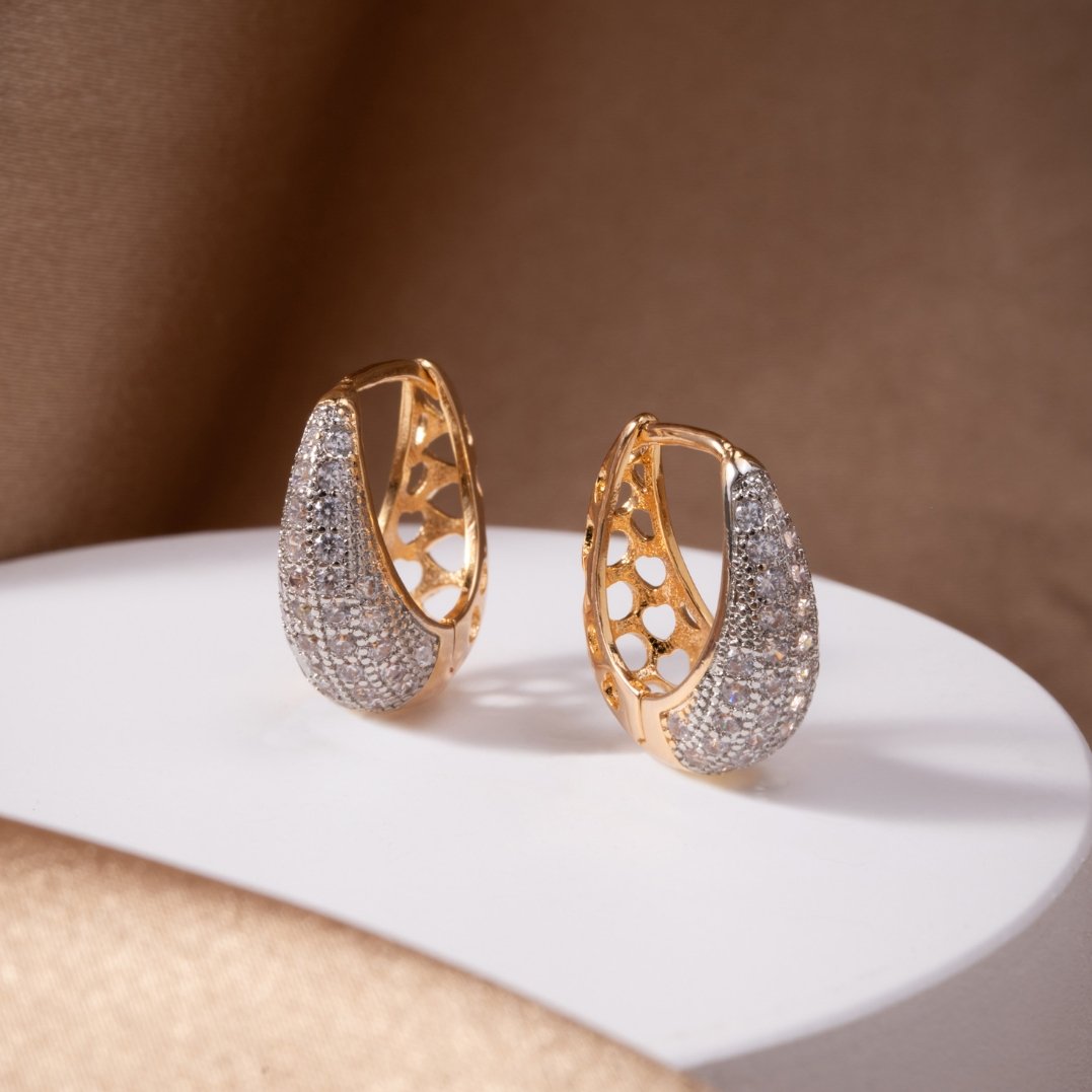 Audrey Crystal Hoop Earrings - Beautiful Earth Boutique