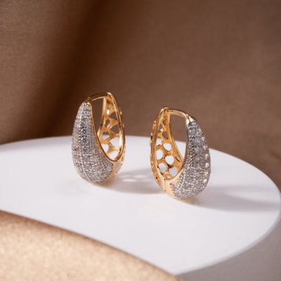 Audrey Crystal Hoop Earrings - Beautiful Earth Boutique