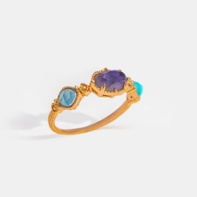 Aurelia Natural Amethyst Ring - Beautiful Earth Boutique