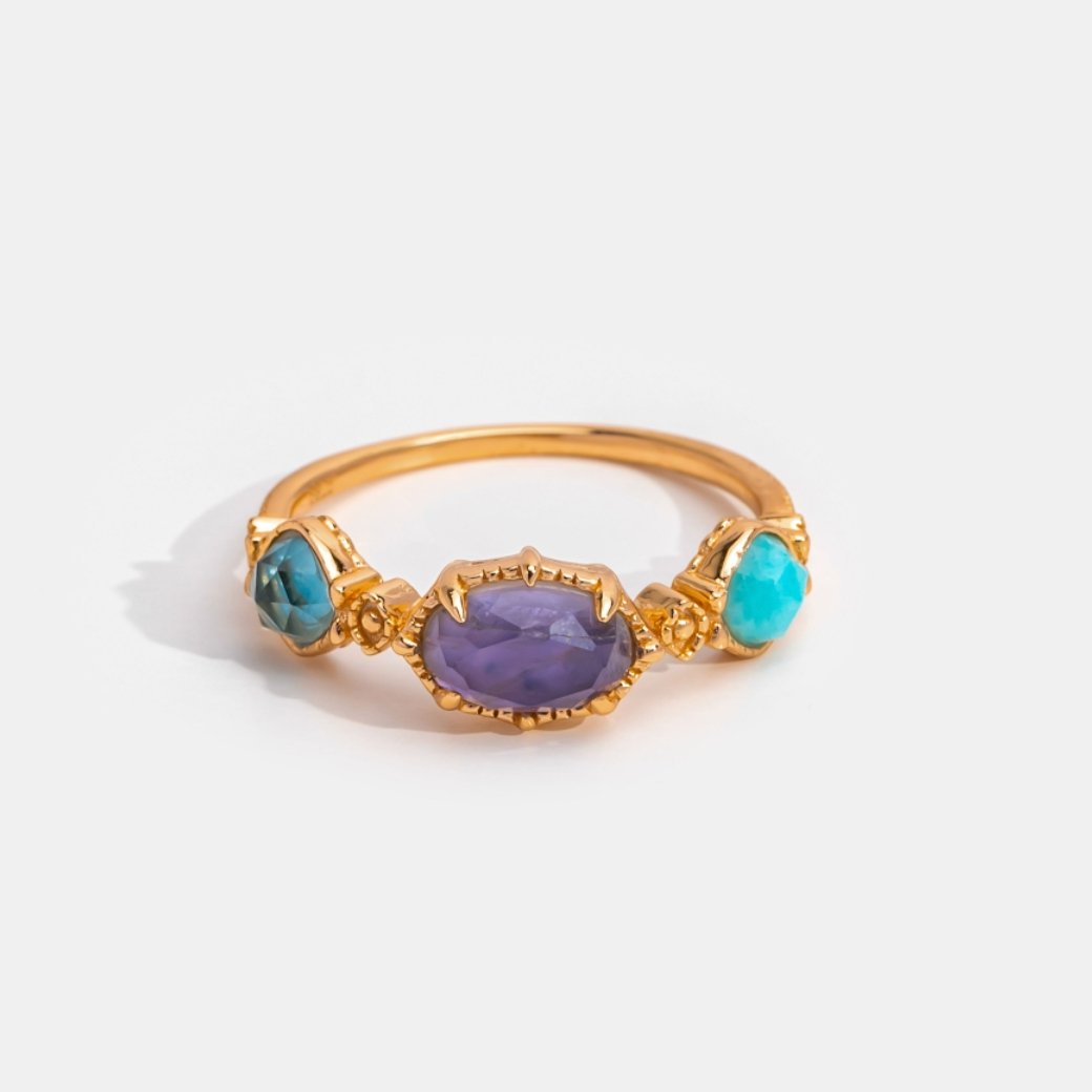 Aurelia Natural Amethyst Ring - Beautiful Earth Boutique