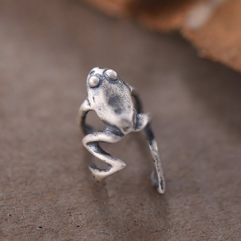 Balmora Silver Frog Earring Cuff - Beautiful Earth Boutique