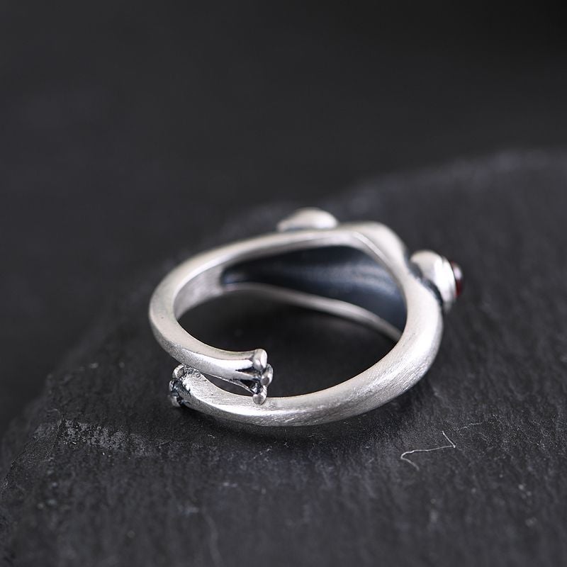 Balmora Silver Frog Ring - Beautiful Earth Boutique