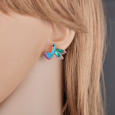 Bird Rhinestone Earrings - Beautiful Earth Boutique