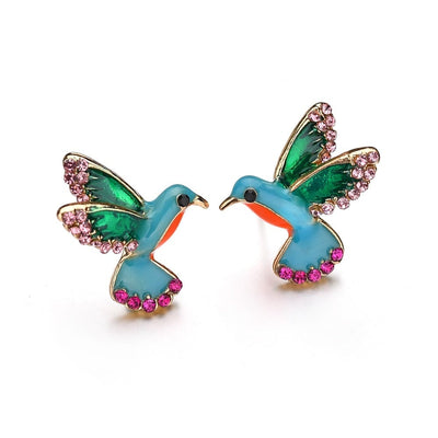 Bird Rhinestone Earrings - Beautiful Earth Boutique