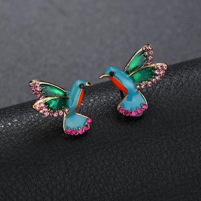 Bird Rhinestone Earrings - Beautiful Earth Boutique