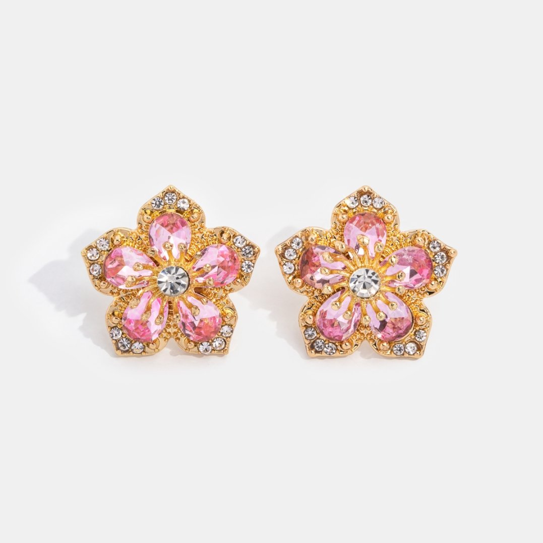 Blooming Crystal Flower Earrings - Beautiful Earth Boutique