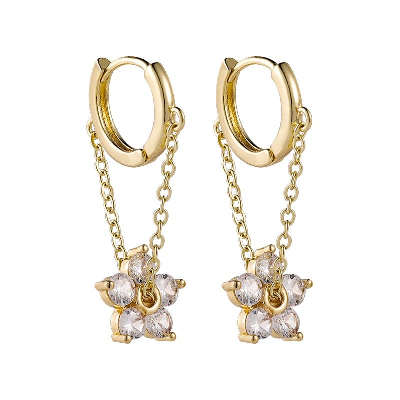 Blooming Petal Crystal Earrings - Beautiful Earth Boutique