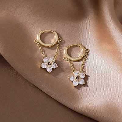 Blooming Petal Crystal Earrings - Beautiful Earth Boutique