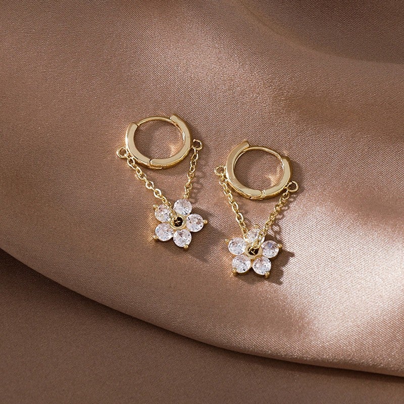 Blooming Petal Crystal Earrings - Beautiful Earth Boutique