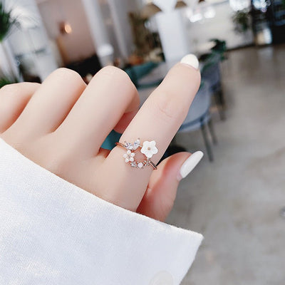 Blooming Rose Gold Flower Ring - Beautiful Earth Boutique