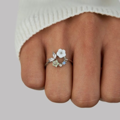 Blooming Silver Flower Ring - Beautiful Earth Boutique