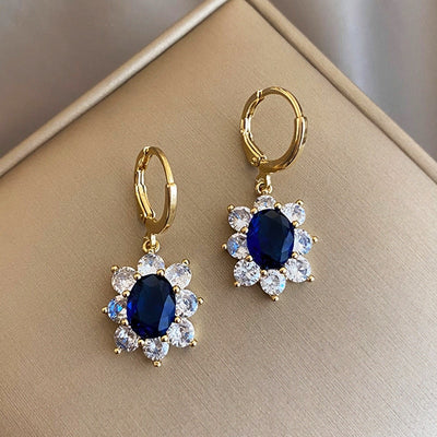 Blue Crystal Elowyn Earrings - Beautiful Earth Boutique