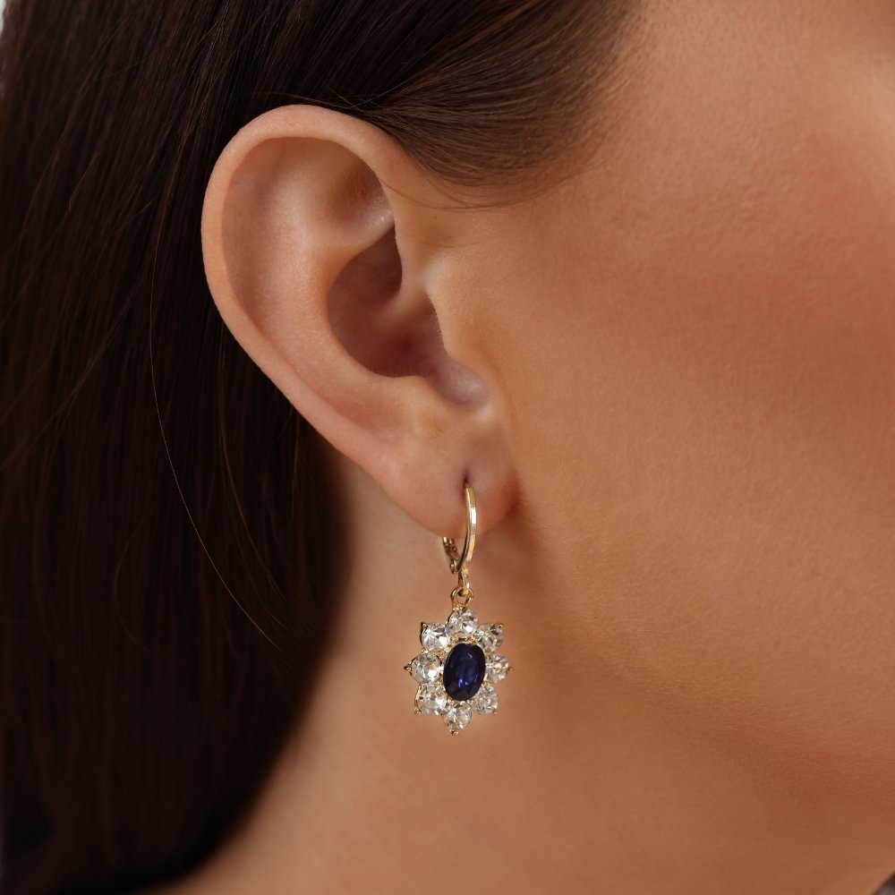 Blue Crystal Elowyn Earrings - Beautiful Earth Boutique