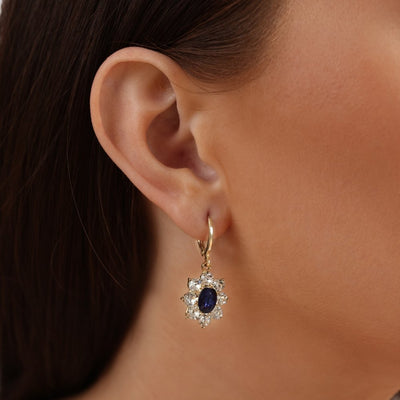 Blue Crystal Elowyn Earrings - Beautiful Earth Boutique