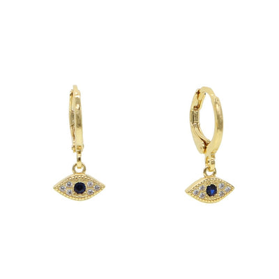 Blue Evil Eye Drop Earrings - Beautiful Earth Boutique