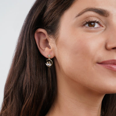 Cat & Moon Earrings - Beautiful Earth Boutique