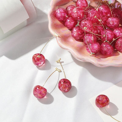 Celia Pink Cherry Earrings - Beautiful Earth Boutique