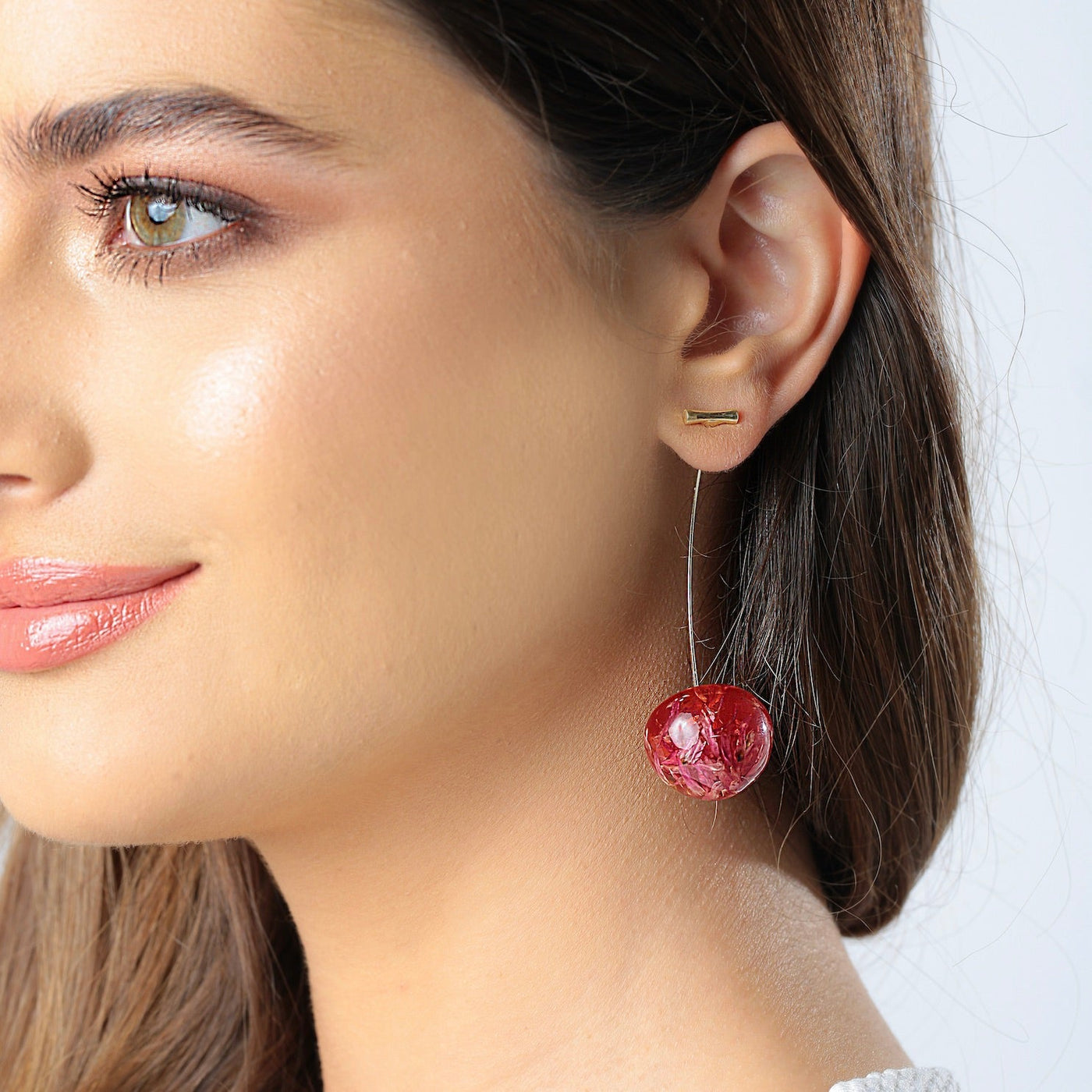 Celia Pink Cherry Earrings - Beautiful Earth Boutique