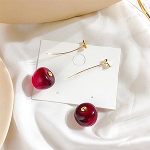 Celia Rouge Cherry Earrings - Beautiful Earth Boutique