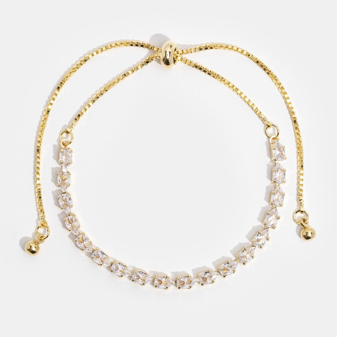 Celine Gold Crystal Bracelet - Beautiful Earth Boutique