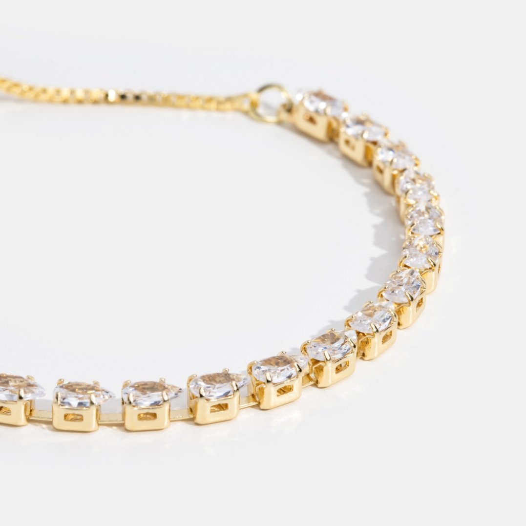 Celine Gold Crystal Bracelet - Beautiful Earth Boutique