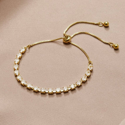 Celine Gold Crystal Bracelet - Beautiful Earth Boutique UK