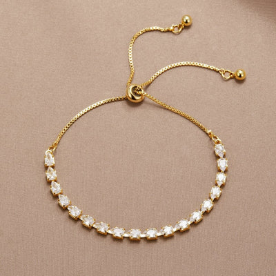 Celine Gold Crystal Bracelet - Beautiful Earth Boutique UK