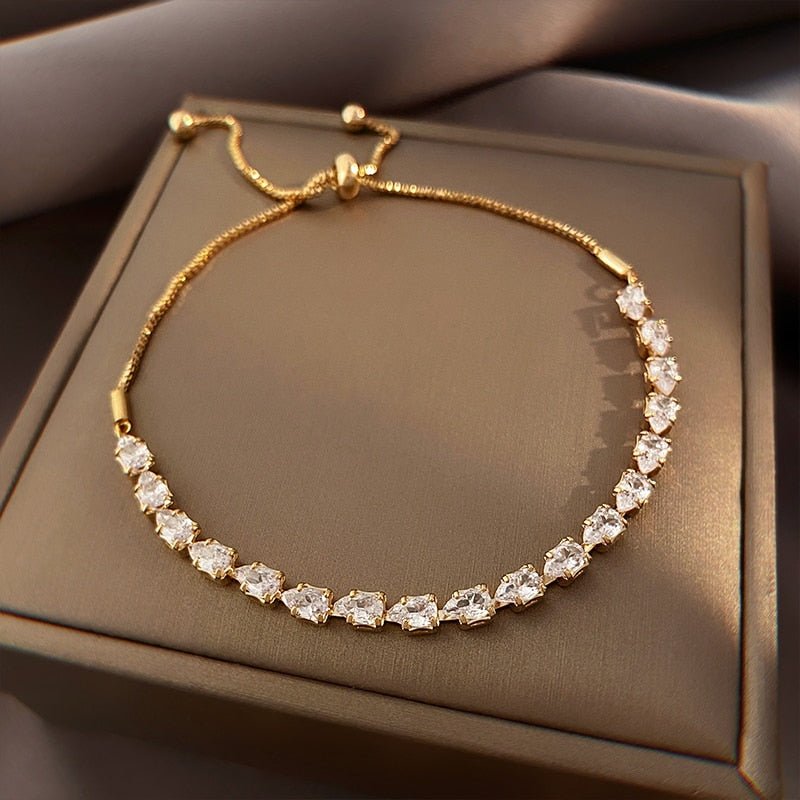 Celine Gold Crystal Bracelet - Beautiful Earth Boutique