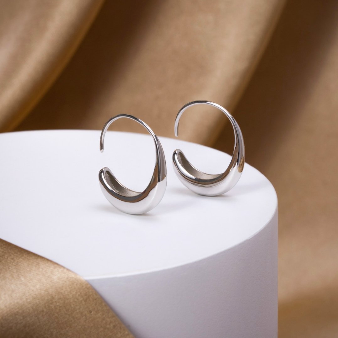 Classic Drop Hoop Earrings - Beautiful Earth Boutique