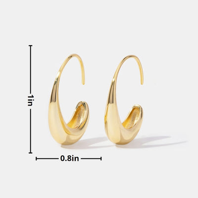 Classic Drop Hoop Earrings - Beautiful Earth Boutique