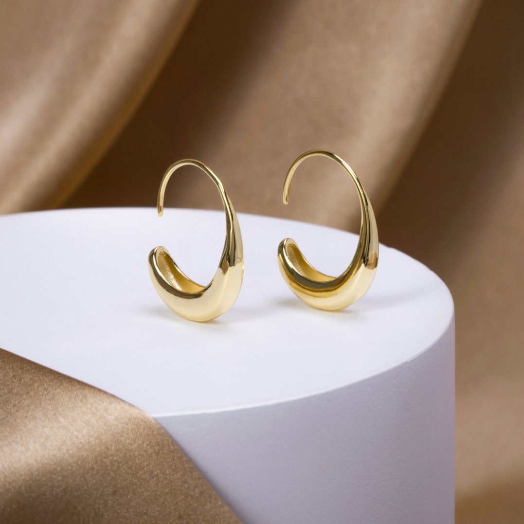 Classic Drop Hoop Earrings - Beautiful Earth Boutique