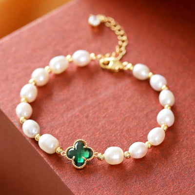 Clover & Pearl Bracelet - Beautiful Earth Boutique