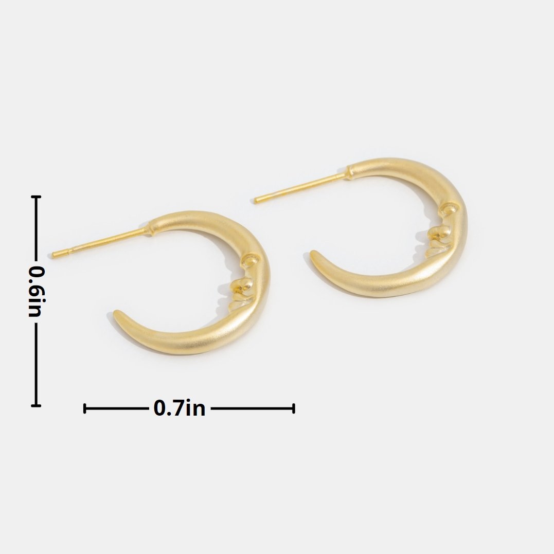 Crescent 18K Gold Moon Earrings - Beautiful Earth Boutique