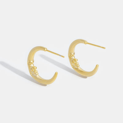 Crescent 18K Gold Moon Earrings - Beautiful Earth Boutique