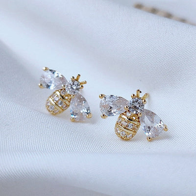 Crystal Bee Earrings - Beautiful Earth Boutique