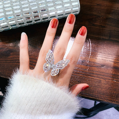 Crystal Butterfly Ring - Beautiful Earth Boutique